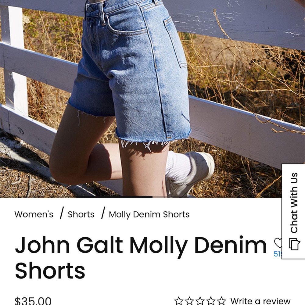 John Galt PACSUN Molly denim shorts